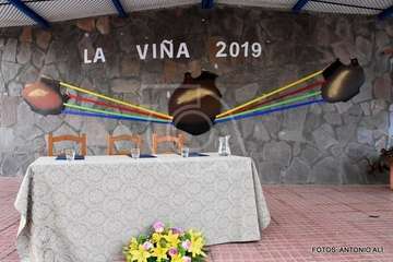 Pregón de La Viña a cargo del alcalde de Telde y actuación del humorista Maestro Florido (Foto Antonio Alí y TA)